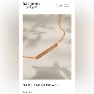Engraved Bar Necklace